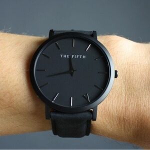 The Fifth Men’s or Women’s Slim Black Matte Watch